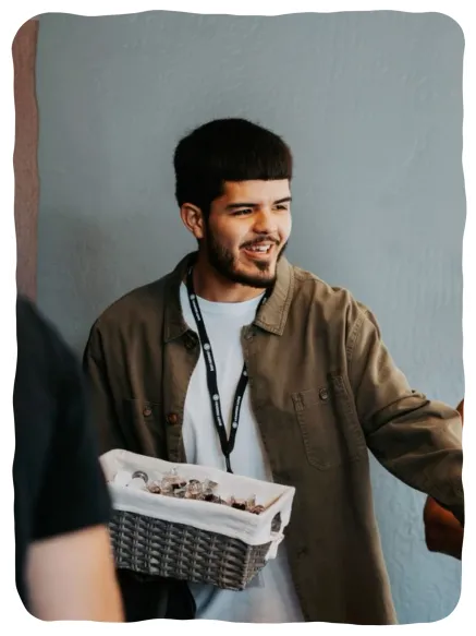 Organizer with a basket